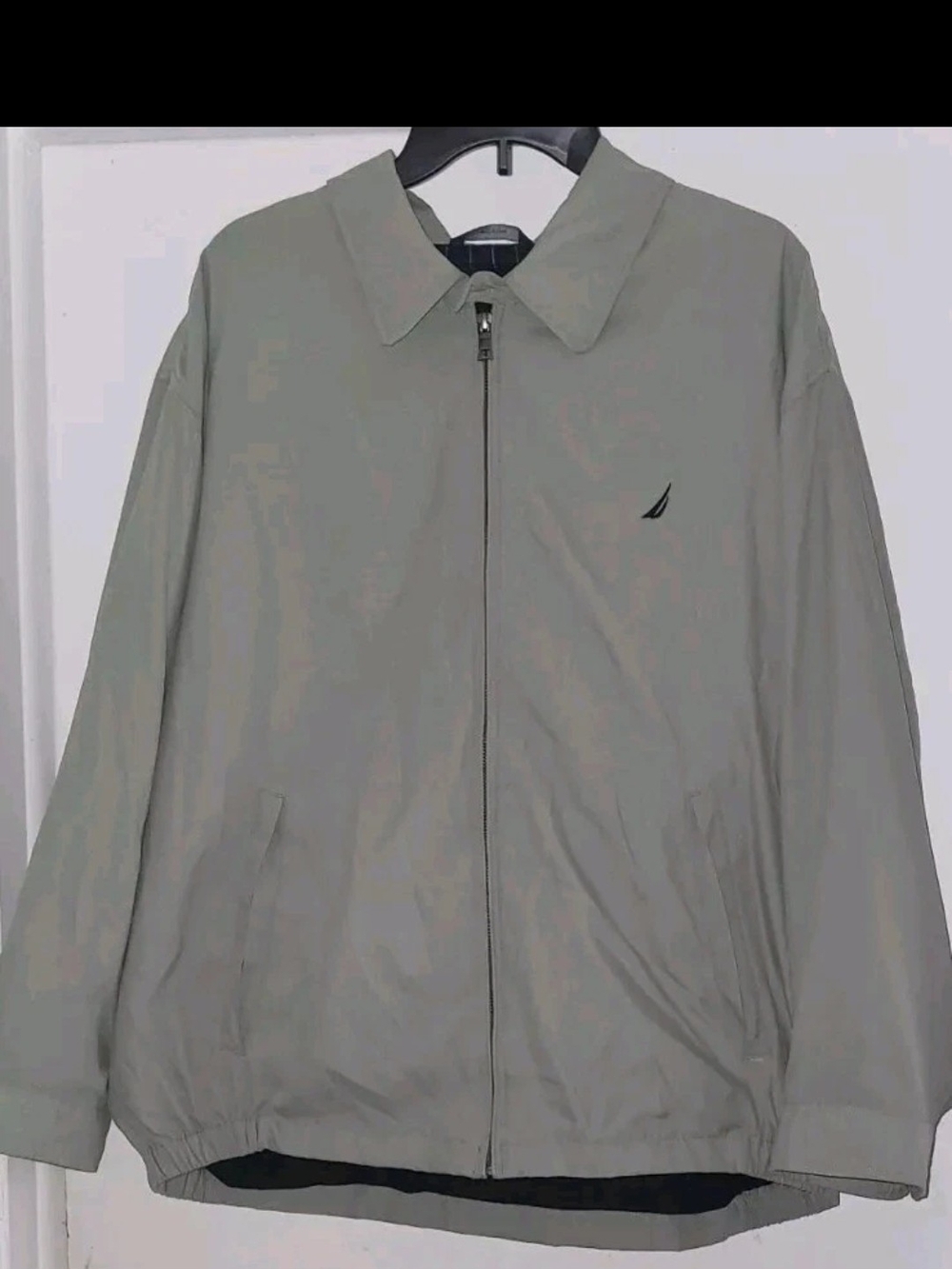 Mens Light Green Nautica Coat Lined, Collar XL